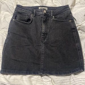 ZARA black denim miniskirt